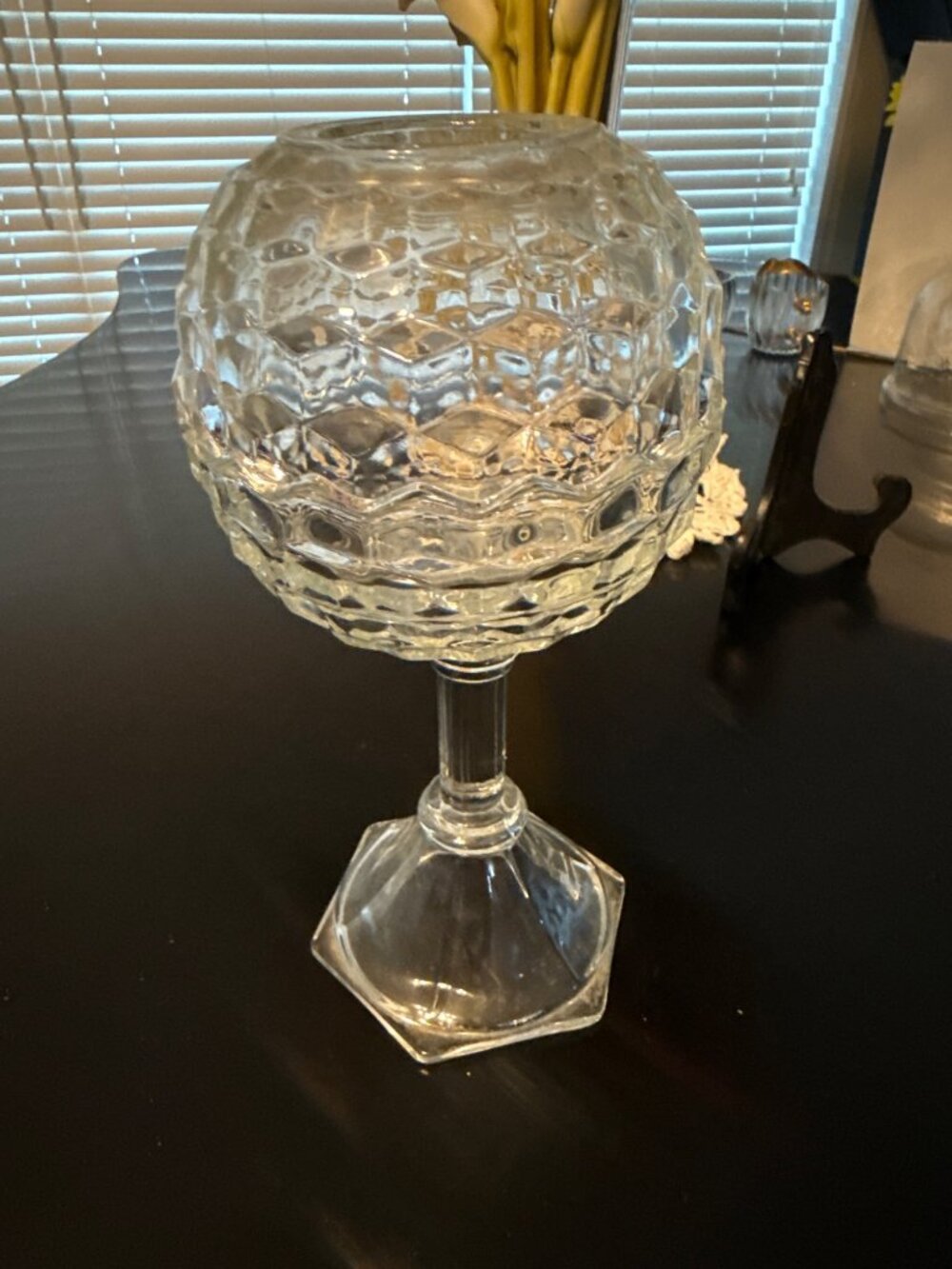 Vintage Homco Made In USA Married Pedestal Fairy Lamp
